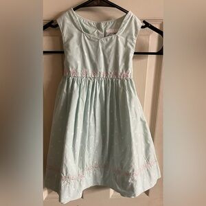 Hartstrings Light Green Dress with Pink Accents